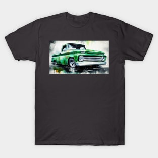 Green water color C-10 pickup T-Shirt